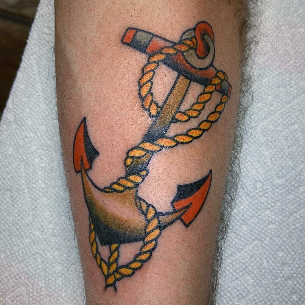 34 Nice Sailor Anchor Tattoos