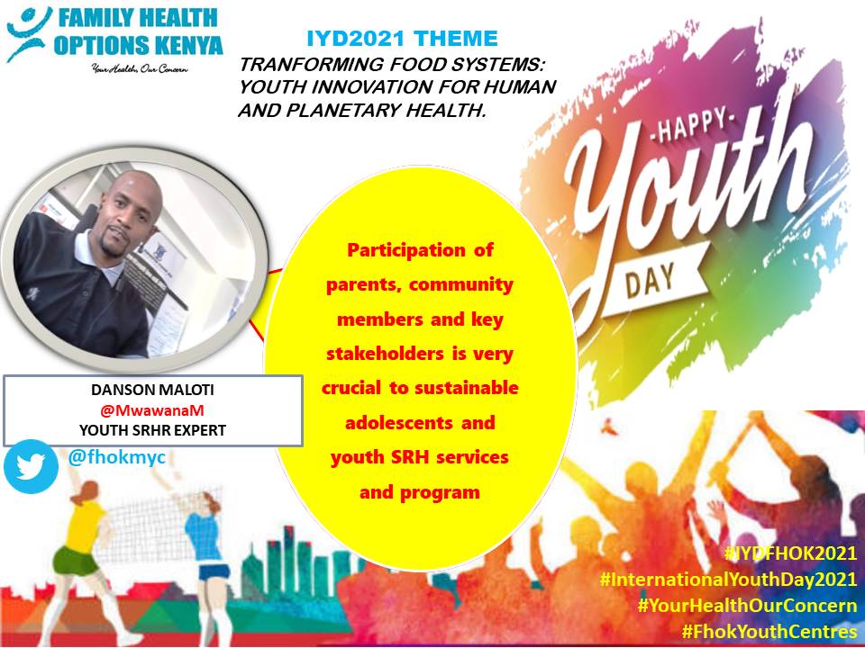 Youth Matters are Urgent <a href="/MwawanaM/">@Dmwawana</a> #InternationalYouthDay2021 #FhokYouthCentres  <a href="/FHOKenya/">Family Health Options Kenya</a> <a href="/MombasaCountyKe/">Mombasa County</a> <a href="/SDY_Ke/">State Dept for Youth Affairs & Creative Economy</a> <a href="/FhokBondo/">FHOK BONDO</a> <a href="/ELDYYOUTHCENTRE/">Eldoret Youth Centre</a> <a href="/kadzandani/">Kadzandani ICT Hub</a> <a href="/Kcyg001/">Kadzandani Creative Youth Organization</a> <a href="/VisionaryYouth7/">Visionary Youths Organisation.</a> <a href="/Ochieng12Benard/">benard ochieng</a> 
#IYDFHOK2021
#YourHealthOurConcern
#FhokYouthCentre
#IYDMombasa2021