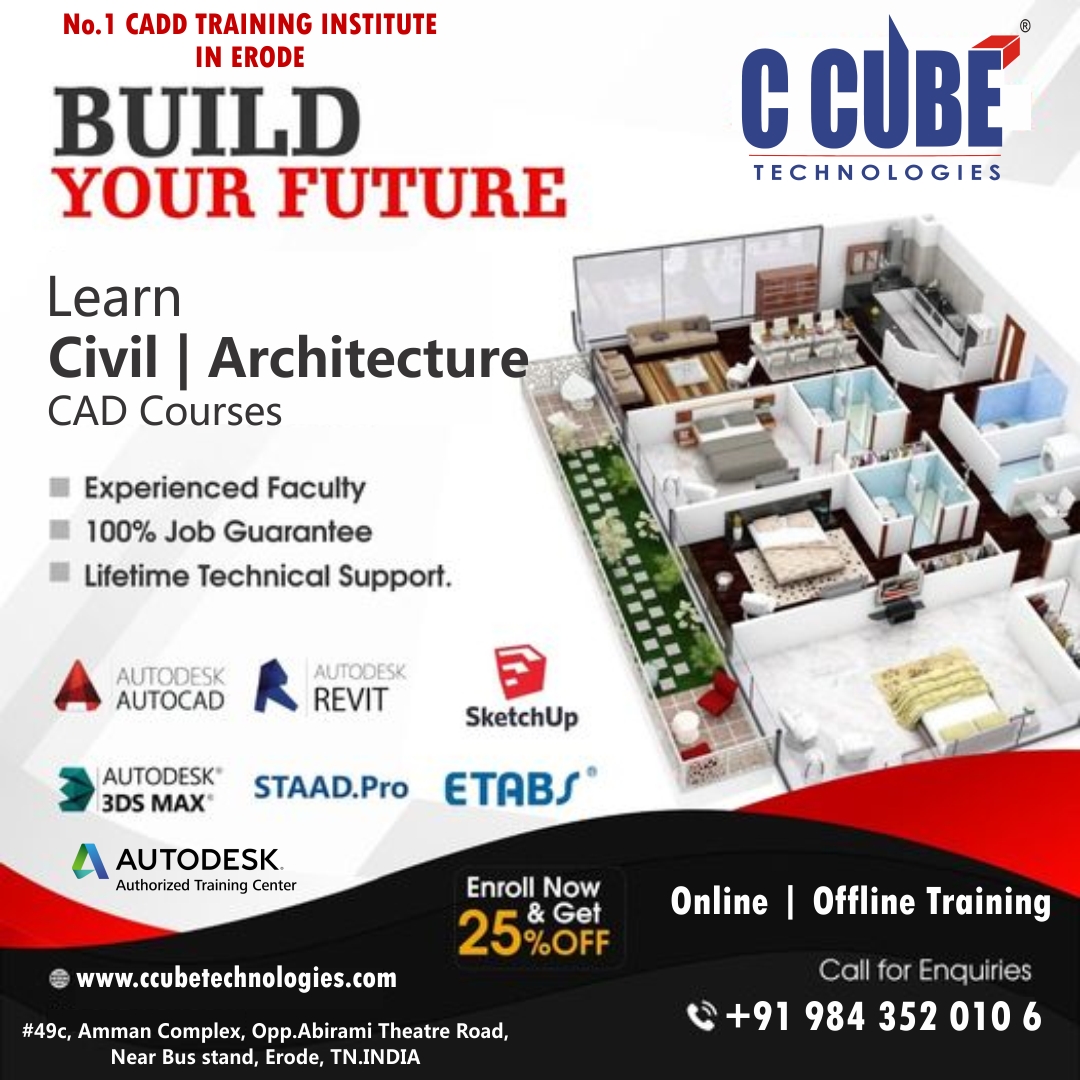 #ccubeerode #autocad  #revit #sketchup #staad  #etabs  #learnwithccube  #Designtools #onlineclasses #experttrainers #industry #creative #India #Erode  #vray #vraynext  #Join #3dsmax #interiordesign #vraynex  #tekla  #civil  #architecture  #engineers #civilengineeringstudent