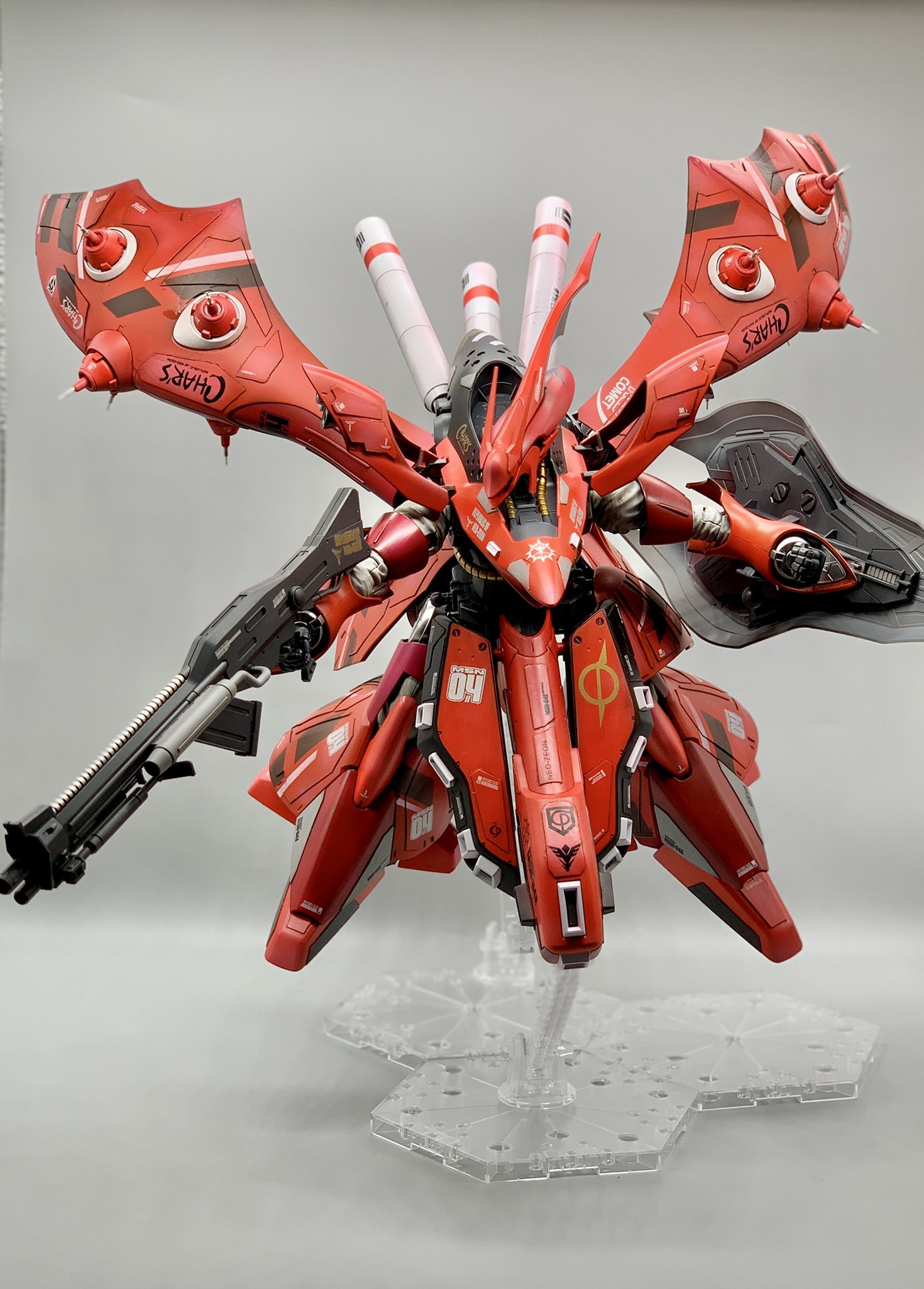 HGUCナイチンゲール　全塗装完成品 チタニウムフィニッシュテイスト全塗装【プレシャス完成品