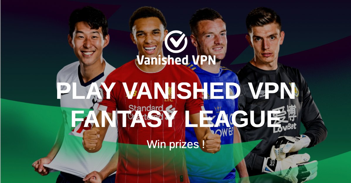 vanished_vpn's tweet photo. With just hours before the kick off of the 21/22 #PremierLeague season, there's still time to enter your team in our #FantasyFootball league. This year we're giving away an amazing #invizbox 2 to the top team.

Enter your team here. 

https://t.co/iUnxu5z0A1

 #football #soccer https://t.co/tgjzPmLAAz