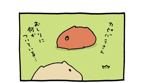 「おしりに何か」

#カピバラさん #4コマ漫画 #漫画 #漫画が読めるハッシュタグ #リャマさん #ベージュさん 