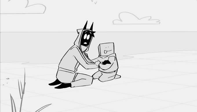 sorry for only ever posting screencaps from the animatic but im so close to being done 😭 soon.........this rat shall be free 🐀 