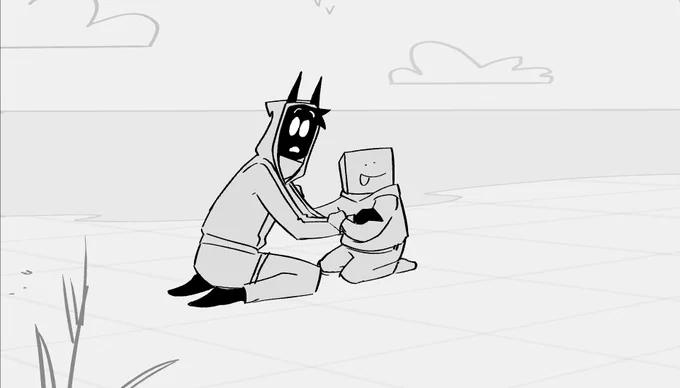 sorry for only ever posting screencaps from the animatic but im so close to being done 😭 soon.........this rat shall be free 🐀 