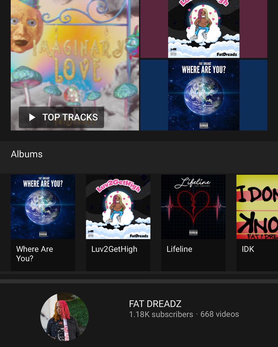 FatDreadz's tweet photo. IMAGINARY LOVE OUT NOW EVERYWHERE 💕 #fatdreadz https://t.co/RClzIV2SVY