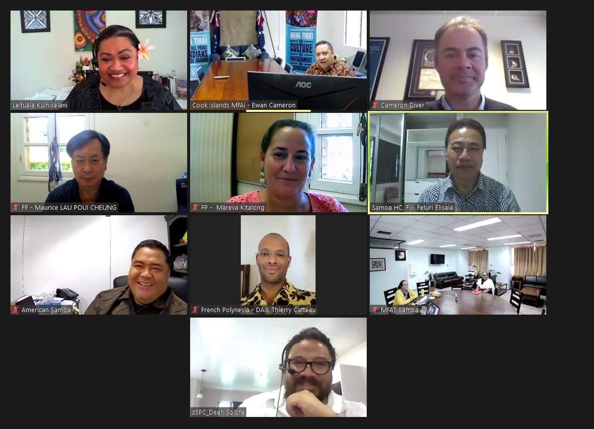 lani_tago's tweet photo. 5th Meeting of @spc_cps Polynesian members Working Group today. Under the leadership of #CookIs as Chair, members exploring the creation of the Polynesia Regional Office for #SPC. @Cameron_Diver @PJWFoster @psvivili @mia_spc @twiddlerer https://t.co/Y8B5VMGSf4