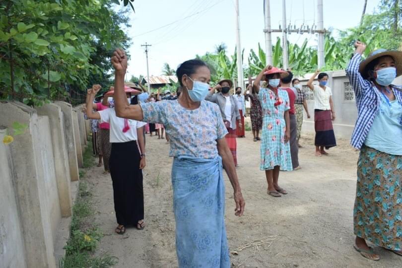 Regular Joint Protest by Northern part of #Salingyi tsp and Eastern Part of #YinmarPin tsp on Aug 13 to oppose Military Rule. 

NUG NEEDS SUPPORT

#Aug13Coup #WhatsHappeningInMyanmar