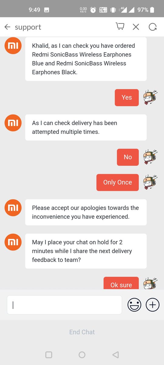 AbidHaroonAlig's tweet photo. @MiIndiaSupport 
The order is out for delivery from last few days but the delivery partner is not delivering the parcel kindly help with the order no 5210806294990858 https://t.co/2TvCpcFiyR