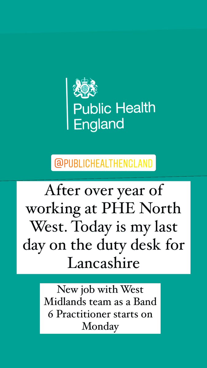 Last day at Lancs hub. West Midlands HPT has a new recruit on Monday. Excited to be a new Health Protection Practitioner #phe #Covid_19 @PHE_NorthWest @PHE_WestMids