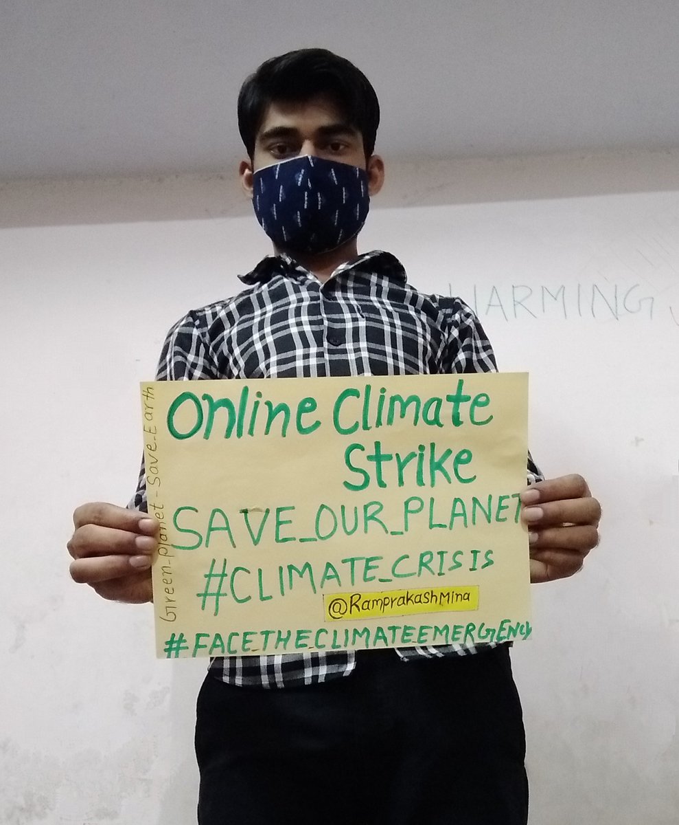 RamprakashMina's tweet photo. #Week 5 #ClimateStike in India
We should protect the wealth of nature and should not harm it in any way. #GlobalWarming
#ClimateCrisis #ClimateEmergency #ClimateAction
@RamprakashMina https://t.co/Su8mhvarnb