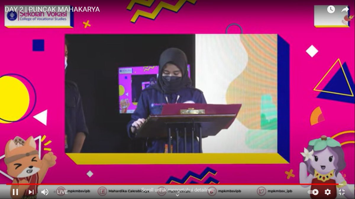 nachaprasetyo's tweet photo. Halo semuanya!
Saya Nadya dellicha prasetyo dari prodi teknologi dan manajemen produksi perkebunan Sekolah Vokasi IPB. 

Saya merupakan salah satu pemeran dalam pemecahan rekor "The Most Author" oleh #SVIPB pada acara #MPKMBSVIPB58

Saya bangga #SVIPBPecahkanRekor https://t.co/6vIOvcH9tN