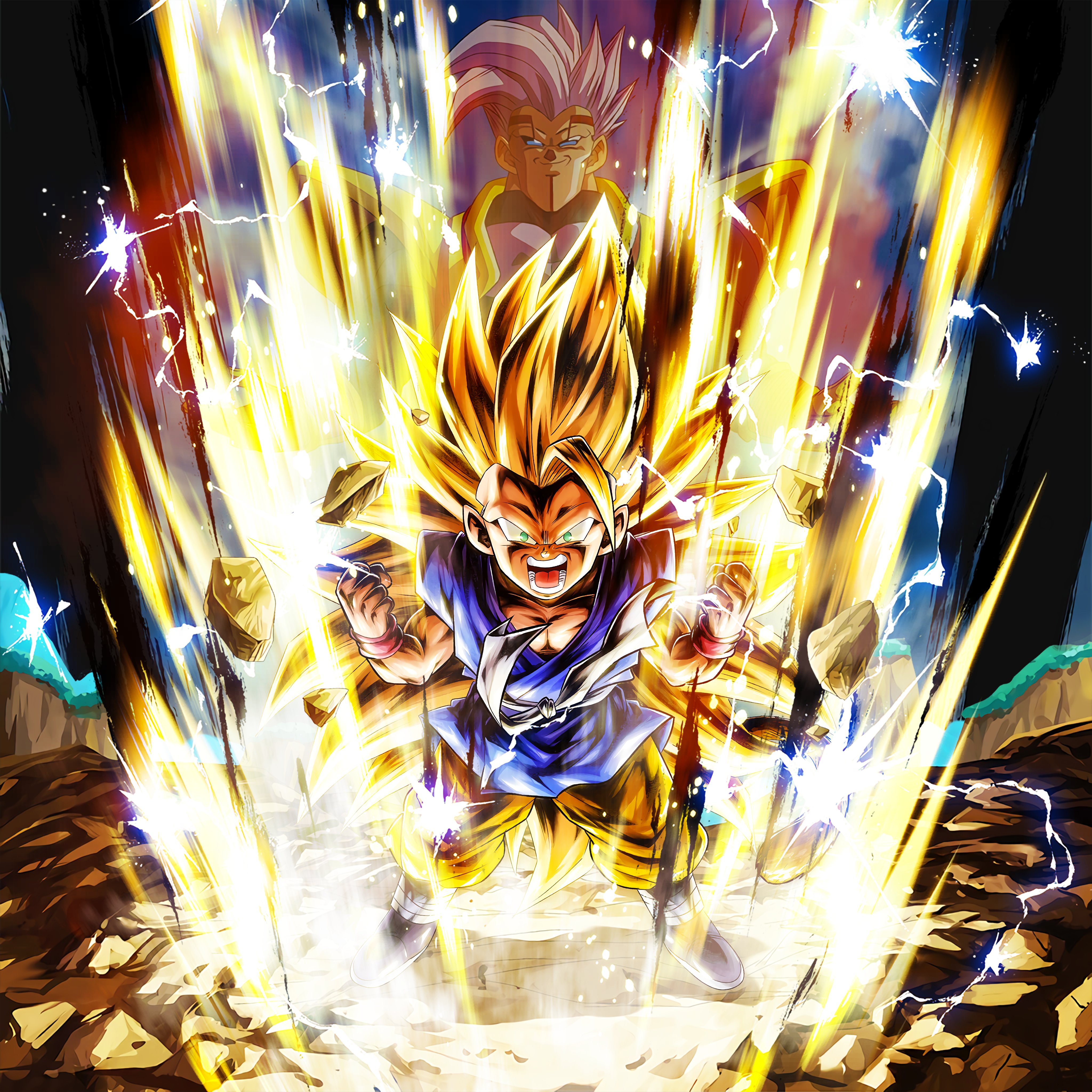 Goku Super Saiyan 3, dokkan battle, HD phone wallpaper