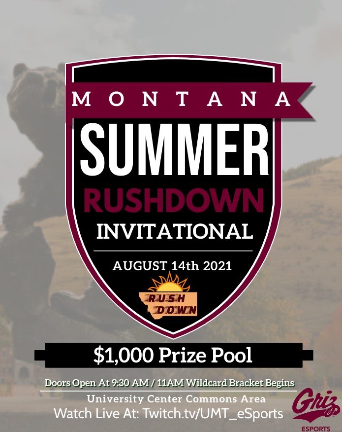 It's time for Montana's 16 best #SmashBrosUltimate players to face off and compete this Saturday! Come watch the event live in the UC Commons Area or at twitch.tv/UMT_eSports