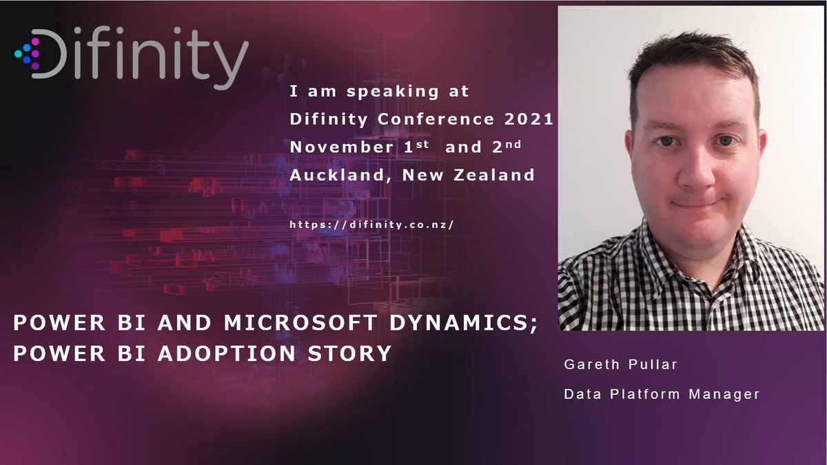 RADACAD_COM's tweet photo. π£ Experience Difinity 2021!! Auckland, November 1-2!
Think, Explore, & Meet!! https://t.co/Qlti9SjX8W
Gareth Pullar will be speaking about #PowerBi and #Microsoft #Dynamics a #PowerBi Adoption Story.
#PowerBI #Conference #DifinityConference #NewZealand https://t.co/NnYv7Fjl4m