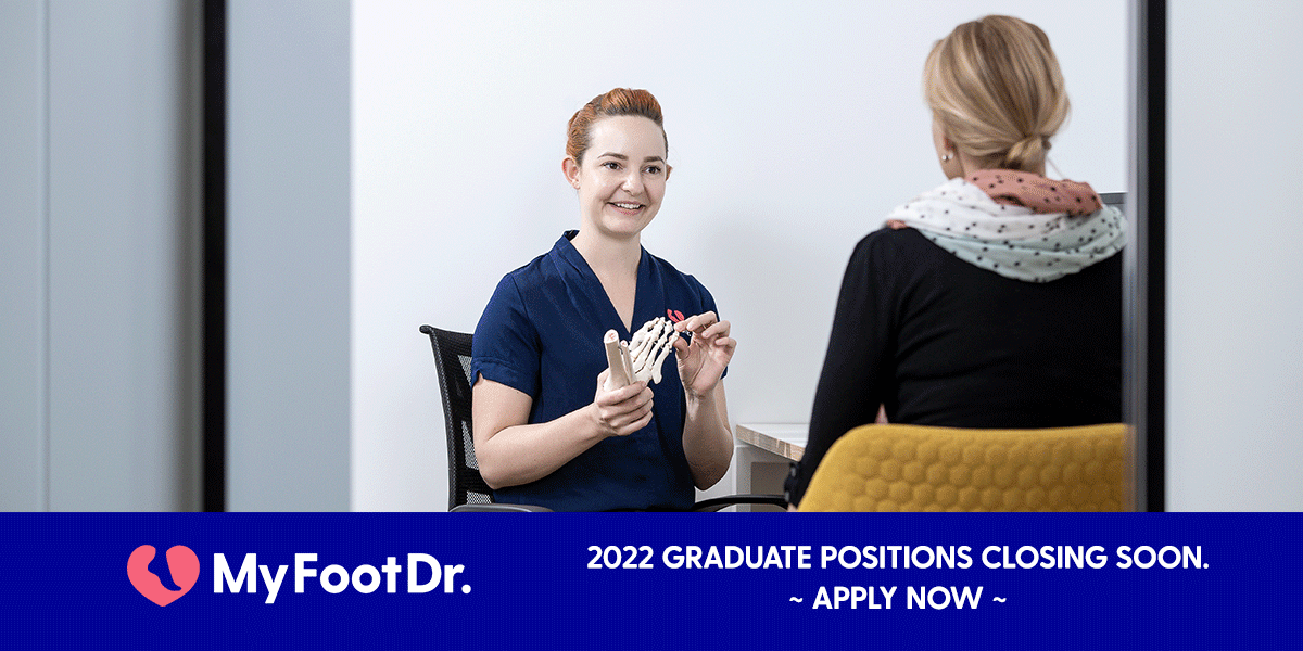 Are you a recent #podiatry graduate? Apply today and join the <a href="/HealthiaLtd/">Healthia Ltd</a> 2022 Graduate Program. We offer a 12 month program consisting of facilitated learning modules, experienced mentors and the latest technology and research.

Grow your career 🦶 mfdr.me/graduate2022