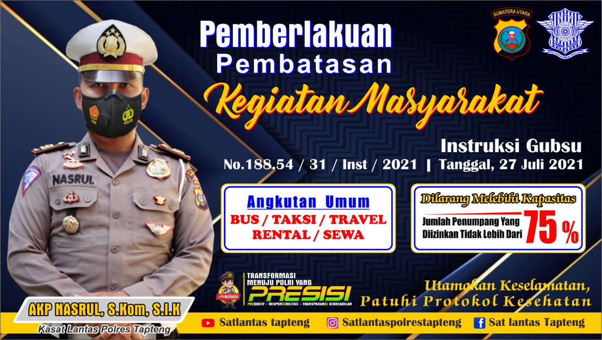 PPKM, Jumlah penumpang tidak lebih dari 75 %