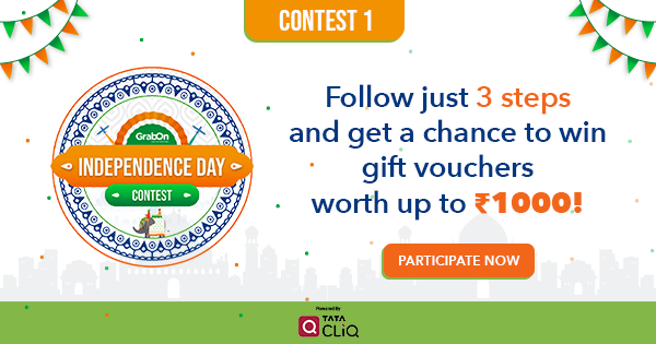 🇮🇳 #ContestAlert: #IndependenceDay Contest 1 is here !
Click on the link to participate &amp; follow the steps to win gift vouchers: bit.ly/3yIacT1
 5 Lucky Winners can win Vouchers worth up to Rs 1000
Powered by: Tata Cliq
 #IndependenceDay2021 #independencedaycontest