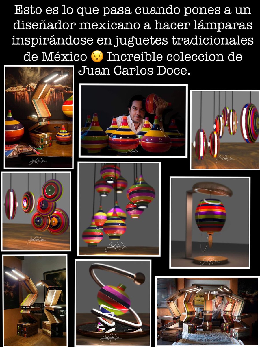 DraCamachoSosa's tweet photo. Que bonito trabajo con los juguetes tradicionales mexicanos 🇲🇽 de la colección de lámparas de Juan Carlos Doce. 👏👏👏 https://t.co/wSob5Wb4xl