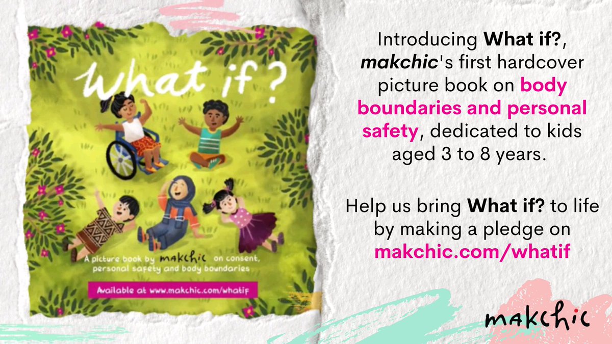 We’re proud to unveil this very special project of ours: “What if?” a picture book on body boundaries and personal safety for kids aged 3 to 8 years.

Help us bring “What if?” to life by making a pledge: makchic.com/whatif

✍️: <a href="/kimlsywrites/">Kimberly Lee - preorder BOYS DON’T FRY 🍳</a> &amp; Liyana Taff
🎨: <a href="/deliarazak/">Delia Razak 🍉</a>
