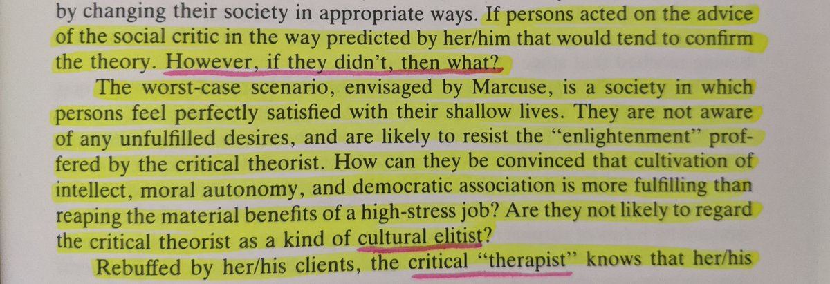SquirrellyIdea's tweet image. If you reject a critical theorist's critique, you are resisting enlightenment and embracing your shallow life. The theory can only be absolutely confirmed or disconfirmed once utopia arrives. Critical Theory &amp;amp; Philosophy by David Ingram p 181,182 (1990)