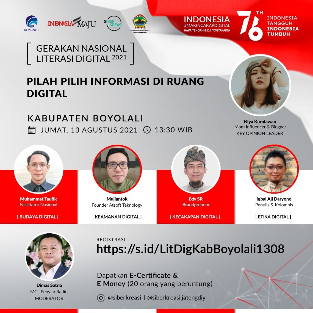 edysrid's tweet photo. Sehat-sehat, Slur? Jangan lupa makan siang, biar imun tetep aman. Kalo selo, monggo merapat. Kita mau obrolin #MakinCakapDigital bareng sedulur Boyolali. Biar gayeng to @kemkominfo dan @SiBerkreasi ? 😁 #brandpreneur https://t.co/duL94tbF5Z