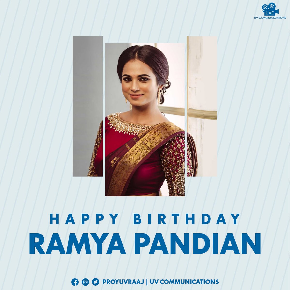 RT @UVCommunication: Wishing Actress @iamramyapandian mam a very Happy Birthday! 

#HBDRamyaPandian https://t.co/1rAd1m6ZXx