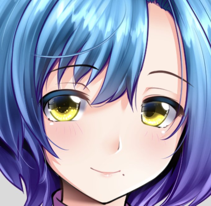 きれいな目を描く上で大事なのは、ざっくり言えば虹彩という瞳の色が付いてて瞳孔という穴が黒く見える部分が下層にあり、上層には透明の「レンズ」である角膜が覆いかぶさっている構造の表現ですね
そのために扇状の反射光を入れたり上に若干別の色を吹いたりする 