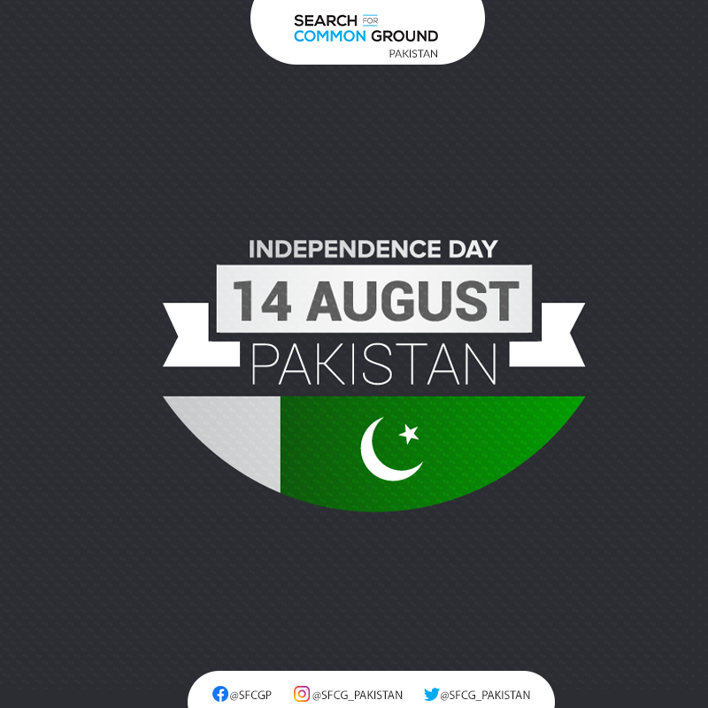 SFCG_Pakistan's tweet photo. Happy Independence Day!
#StaySafe
#SpreadPeace
#PeacePakistan
#SFCGPakistan #Peaceforall https://t.co/0DChOLYAd2