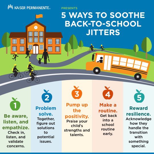 Back-to-school jitters? Here are 5 great tips to provide support and build resilience!