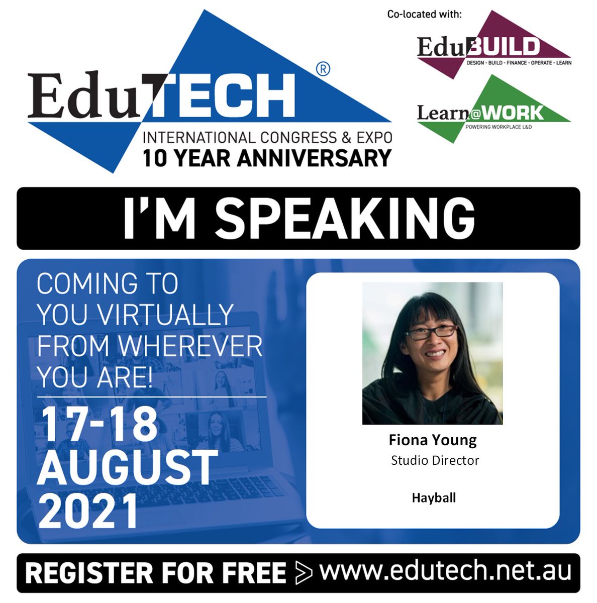 Next week we’re presenting our research around the development of teacher agency &amp; spatial literacy around the affordances of ILEs at @EduTECH_AU. Our session is 10.35am Tuesday 17 August. 
Register here if you’d like to join (free!) 
terrapinn.com/exhibition/edu…