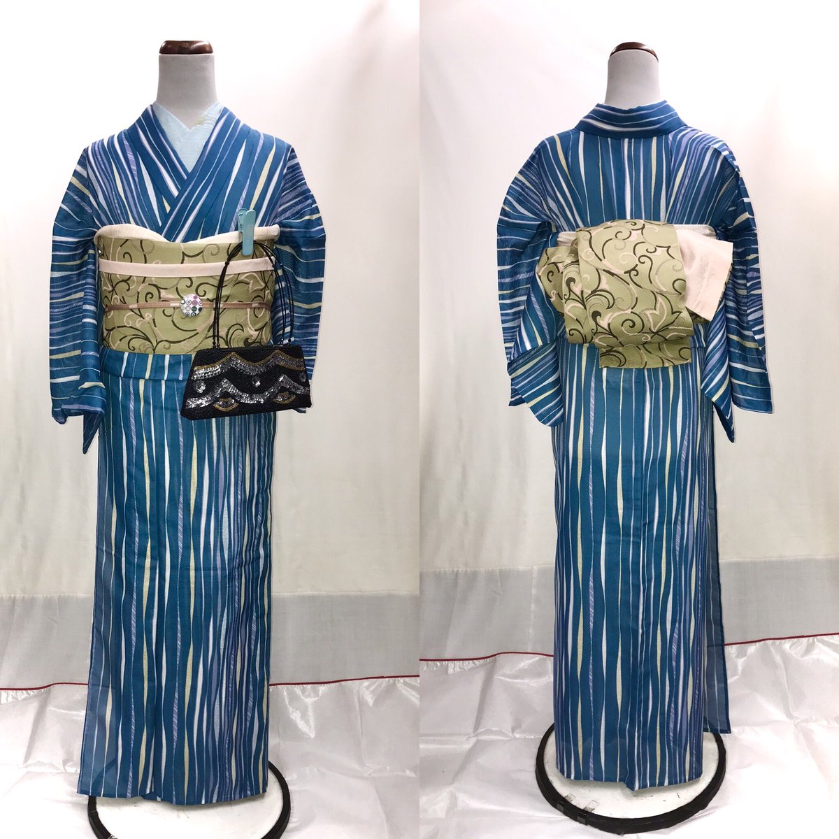 新宿ヘアメイク着付け ライオンズ327 連日の猛暑が一段落 今日は涼しくて助かります こんな日は浴衣をアレンジして夏着物風に着ましょう 美容襟を使い長襦袢をパスし帯も半端なので暑くありません 晩夏 秋へ 季節を先取り 新宿浴衣レンタル 新宿