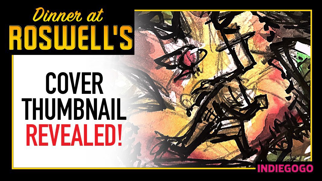 SiskartStudio's tweet photo. DINNER AT ROSWELL'S: Cover thumbnail reveal! https://t.co/TPCrFIH7QL via @YouTube #comics #comicbooks #graphicnovel @Indiegogo #RoswellNM #ufosightings https://t.co/PfpvcU2Dwj