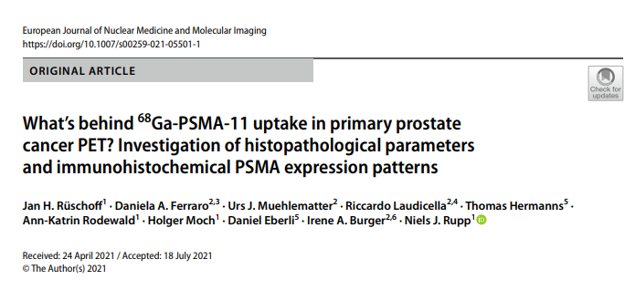Ever wondered which histopathological parameters and #IHC #PSMA expression patterns are associated with tracer uptake in #prostatecancer #PSMA PET? Just published in #EJNMMI. Big thanks to our collaborators, who made this interdisciplinary study possible.

link.springer.com/article/10.100…