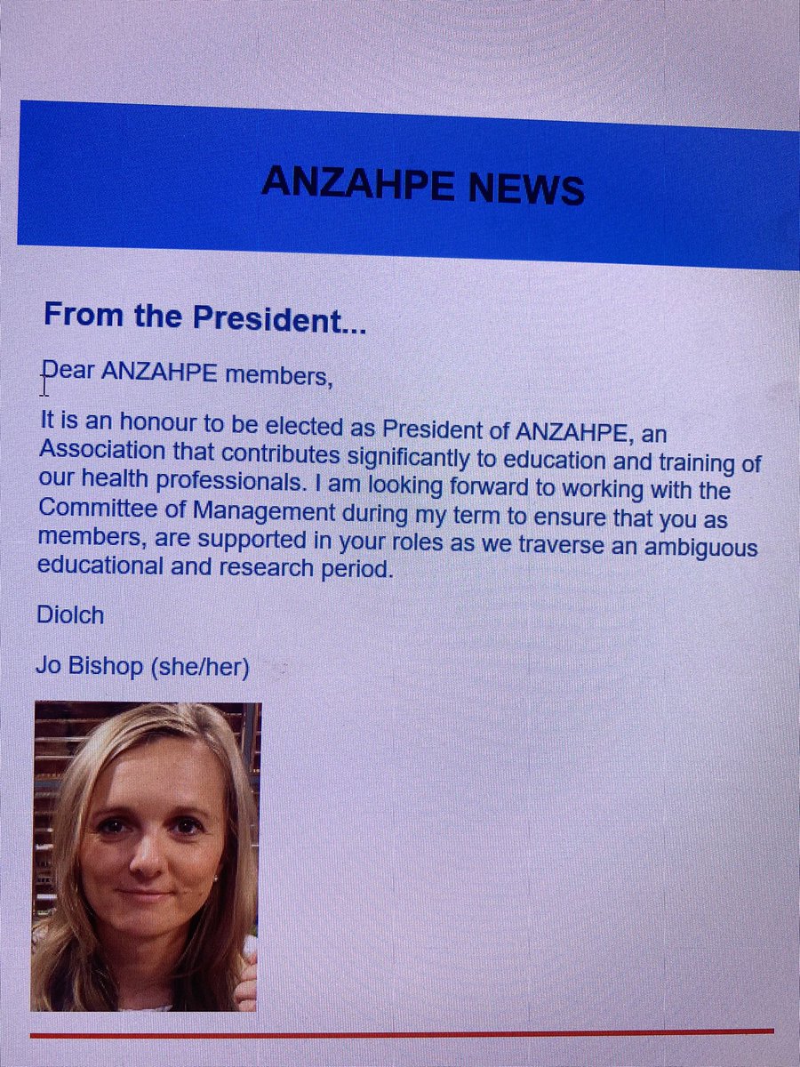 JoCBishopHD's tweet image. 🙌 super excited to be in this role - please let us know how @anzahpe can help you! anzahpe.org @DrJoannaT @MeganAnakin @hamishandclarri