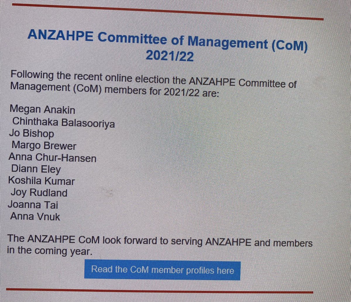 JoCBishopHD's tweet image. 🙌 super excited to be in this role - please let us know how @anzahpe can help you! anzahpe.org @DrJoannaT @MeganAnakin @hamishandclarri