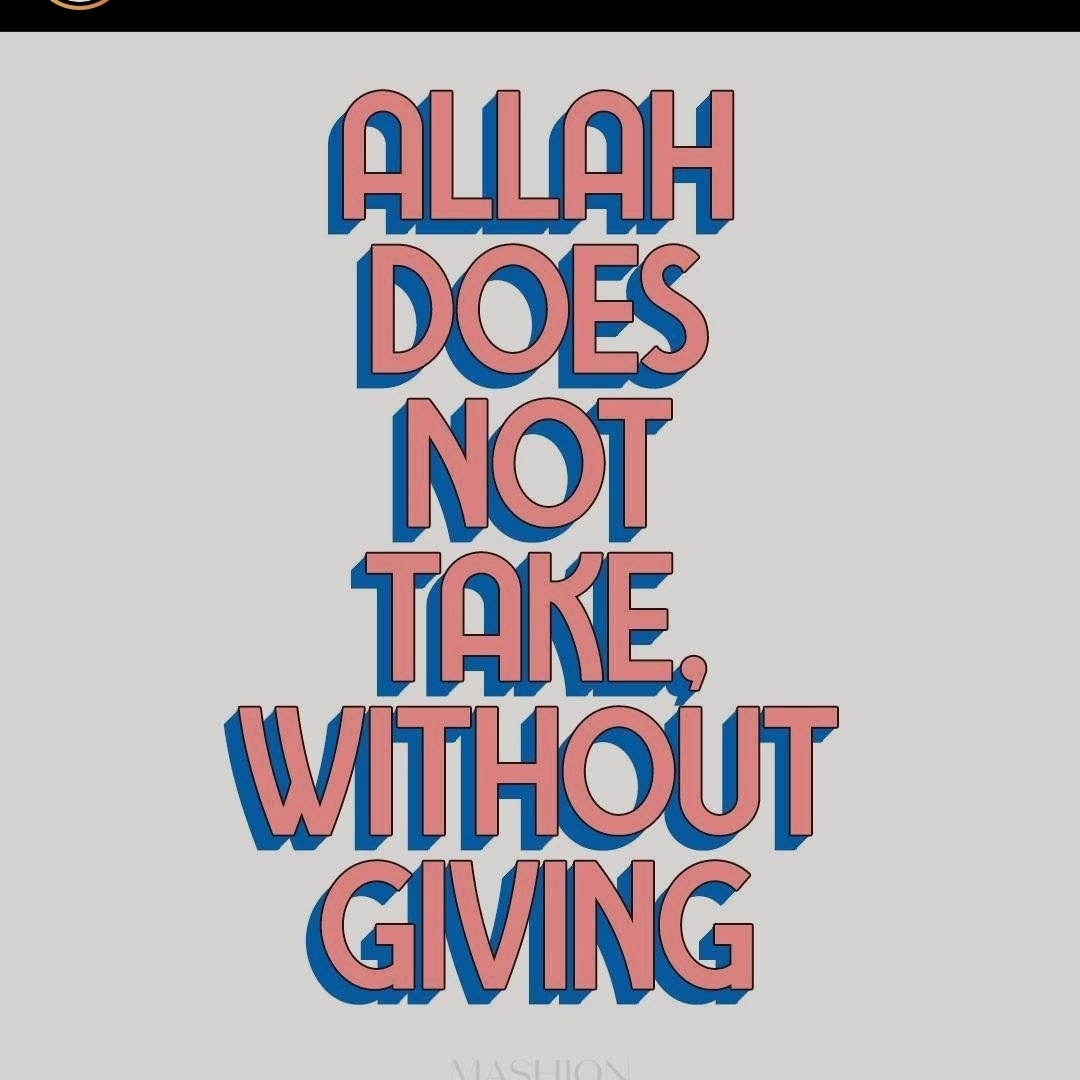 publicpalace's tweet photo. Allah does not TAKE without GIVING 💯
#JummahMubarak https://t.co/JEjJ9lQKZL