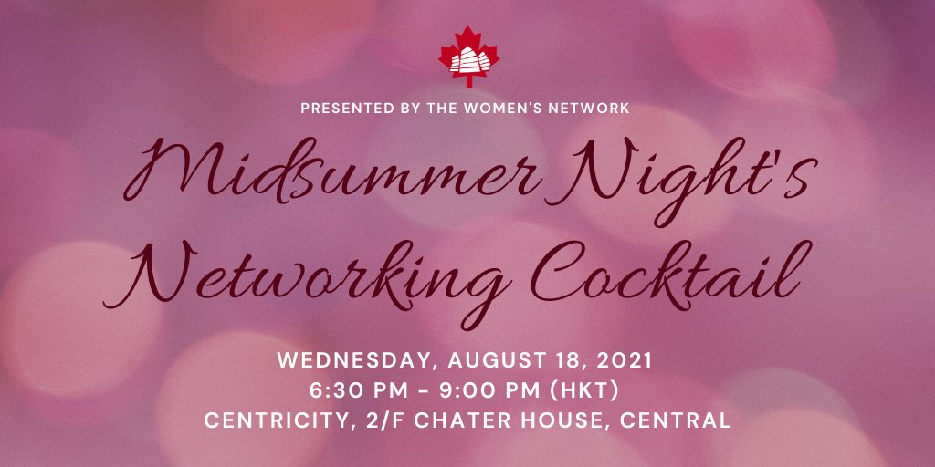Summer is still here! Enjoy cocktails, canapés, lucky prizes and an evening of networking with like-minded businesswomen and female entrepreneurs. Register now: cancham.org/event/?eid=2564