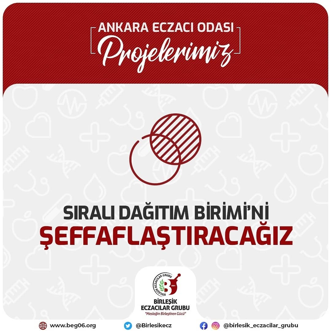 Birlesikecz's tweet photo. Ankara Eczacı Odası yönetimine aday Birleşik Eczacılar Grubu olarak göreve geldiğimizde hayata geçireceğimiz projelerimizi paylaşmaya devam ediyoruz. İşte o projelerimizden biri; Sıralı Dağıtım Birimi'ni şeffaflaştıracağız. #eczacılarıbirleştirengüç https://t.co/MpcFKQfgUT