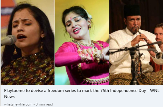 KeerthiLive's tweet photo. Thank you @WNLNewsNetwork for the feature!

Playtoome to devise a freedom series to mark the 75th Independence Day: https://t.co/tbgn7hpohh

#independenceday2021 #independencedayindia #Playtoome #ottnews #medianews #artist #EntertainmentNews #onlinestreaming #digitalbusiness https://t.co/RYHhzDgxru