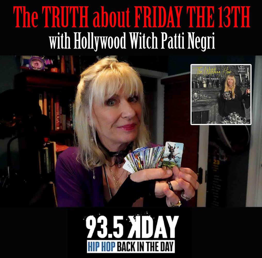 PattiNegri's tweet photo. Happy Friday the 13th everyone! Join me LIVE between 10AM - 2PM on @935kday in Los Angeles with @iamcecevalencia … We get to the TRUTH about #fridaythe13th
.
.
.
#myPN #MyParanormalNetwork #13WeeksOfHalloween #fridaythe13th #FridayFun #liveinterview #interview #pattinegri https://t.co/8gtUadrJlU