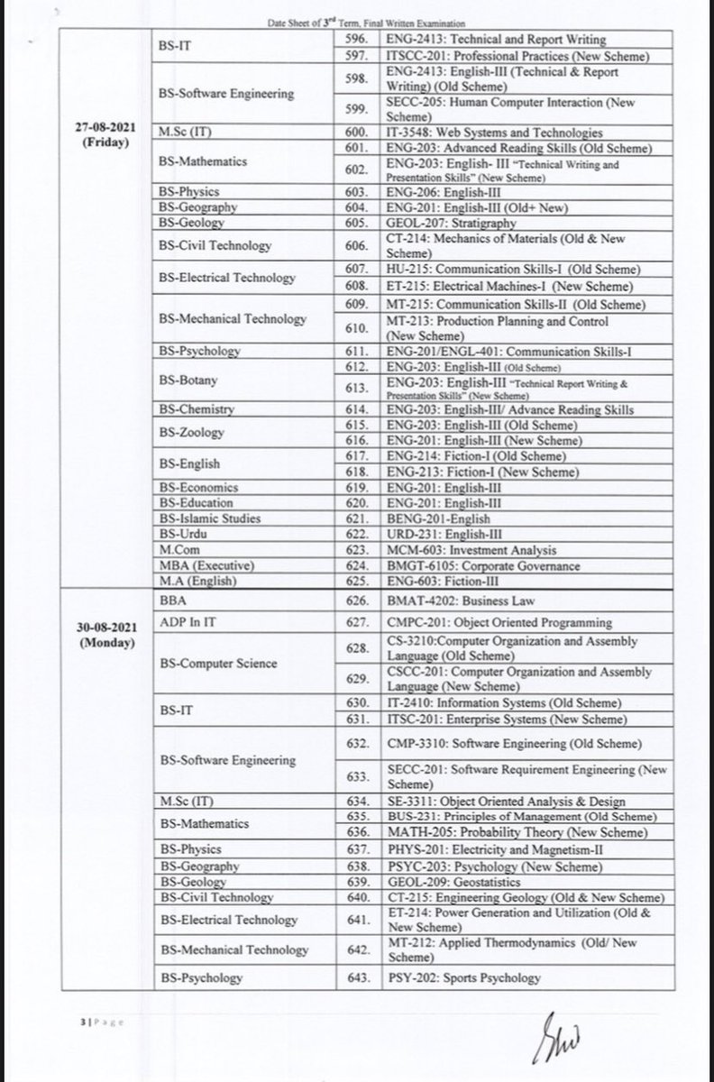 CollegesSu's tweet photo. Third term physical exams date sheet!
#SU #TermSystem https://t.co/f7d0SofDC4