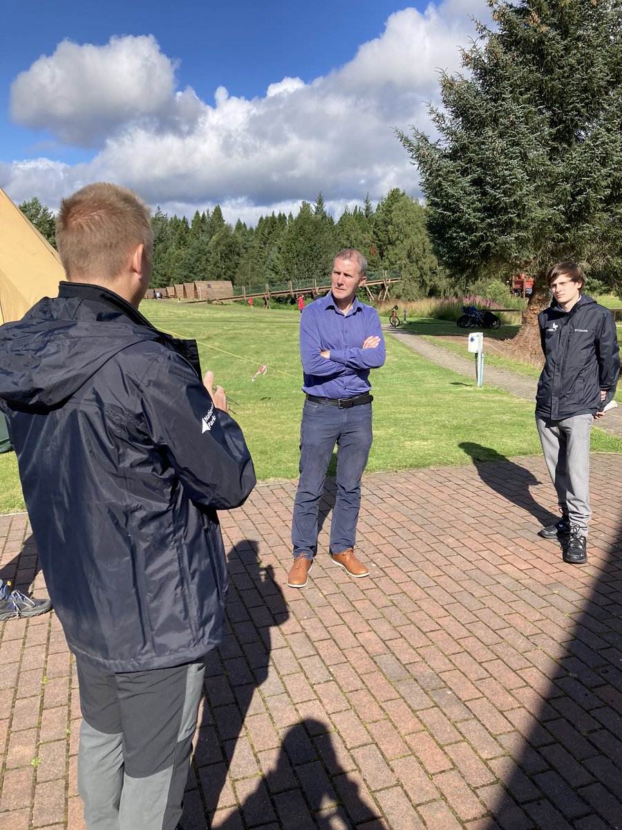 cairngormsCEO's tweet photo. Great to welcome @MathesonMichael to #Cairngorms #NationalPark to hear about @HeritageFundSCO Heritage Horizons project &amp; @CairngormsCo. Great to talk #netzero, active travel, #health, #nature and the long term. https://t.co/sLhtYfs9HH