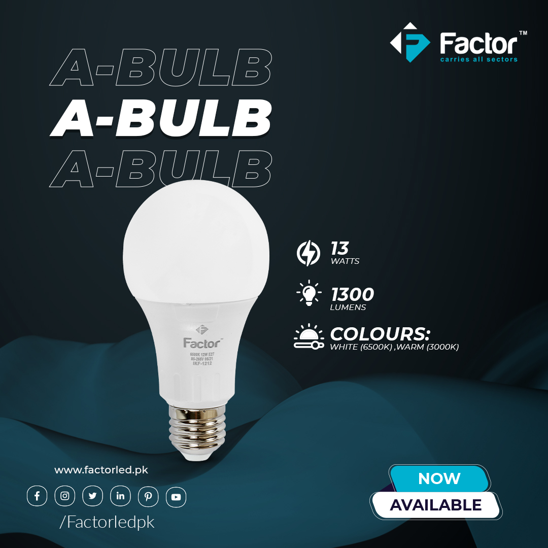Factorledpk's tweet photo. Bring in the force of light and chase away the darkness with Factor's LED A bulbs.
Visit our website https://t.co/7XSSddytbk
#FactorLEDpk #LEDlights #LEDbulbs #OutdoorLighting #IndoorLighting #HomeLighting #COBLED #FloodLights #Downlights #FactoryLighting #WarehouseLighting https://t.co/XgWOZzhoFd
