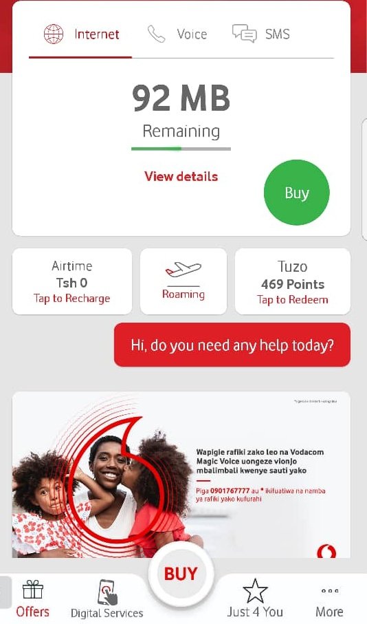 Jerruman's tweet photo. Wadauee Ni rahisi sana kutumia #vodacomapp ina okoa muda
Rahisi kunanunua bando,kucheki salio la bando,m pesa data,dakika nk. Zawadi na point unazoweza kubadili kua pesa kwenye #TikisaUshinde ni za kutosha
Pakua App 👇 https://t.co/q7GElEtn4y 
@VodacomTanzania
#TikisaUshinde https://t.co/6HRnPVkHIP