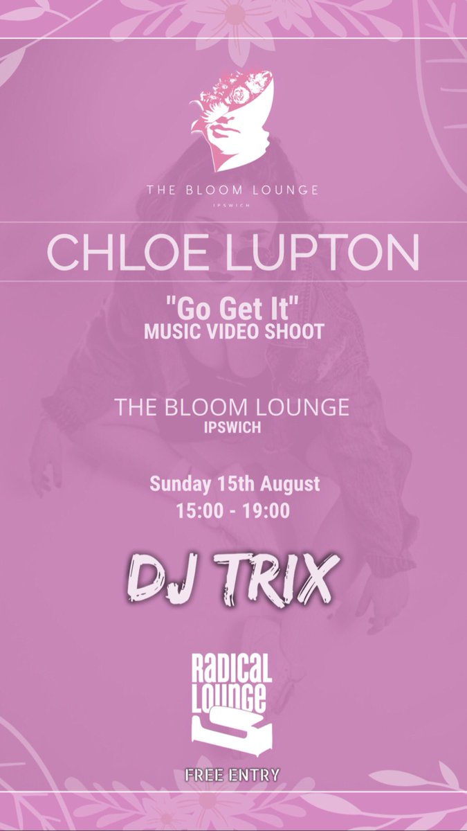 Tisrespect's tweet photo. Catch @_chloelupton live at the Bloom Lounge in Ipswich ft. DJ Trix
#GoGetIt https://t.co/9XDJPGLXb2