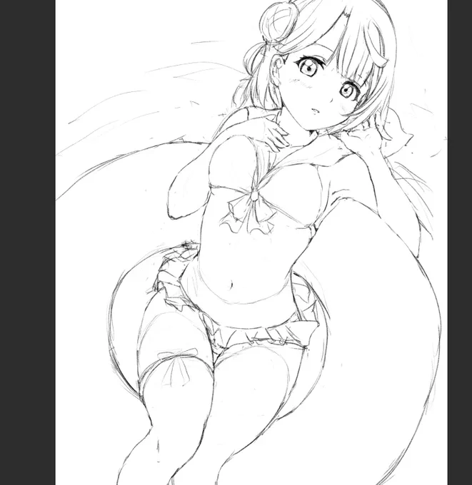歩夢ちゃんのセーラー水着も
描いちゃうんだなぁこれが! 