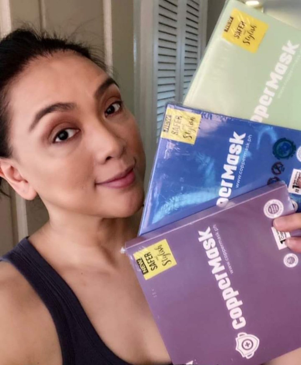 CopperMaskOrig1's tweet image. Journalist and TV Personality @cherylcosim happily receives her new set of colors of the all-new CopperMask that will keep her everyday safer and stylish than ever.

CopperMask LEVEL UP🔝💯
coppermask.ph/ordernow/00298…
#TheOriginalCopperMaskPH
#StaySafeInStyle
#LaboratoryTested