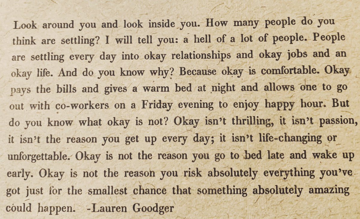 Don’t settle..... Blessings on the journey ✌🏽