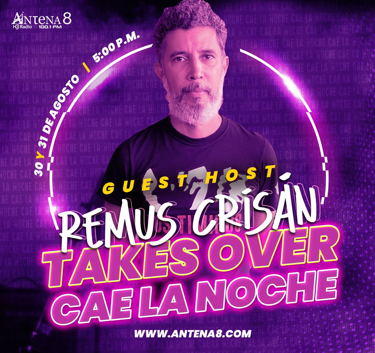 Este mes de agosto los tres artistas con los que trabajo se toman la cabina de <a href="/Antena8panama/">Antena 8 Panama 1001. F.M.</a> en #CaeLaNoche de 5-8pm aprovechando las vacaciones de <a href="/SergioMixPTY/">SergioMixPTY</a> #beware 😄 <a href="/vicjuliao/">Victor Juliao</a> <a href="/los33panama/">Los 33</a> <a href="/Leontebordanea/">Leonte Bordanea</a> <a href="/InstintoPanama/">Instinto Panama</a> @remuscrisan <a href="/LosTimidos/">Los Timidos</a> 🇵🇦🤘#RockDePanama