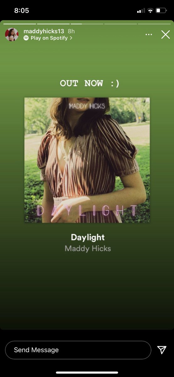 Daylight by Maddy Hicks is out now wherever you stream your music online!  linktr.ee/maddyhicks13 #NewMusicFriday #IndependentArtist
